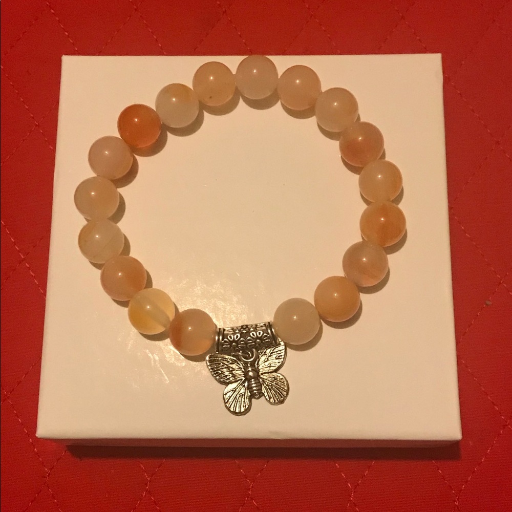 Carnelian Bracelet with charm